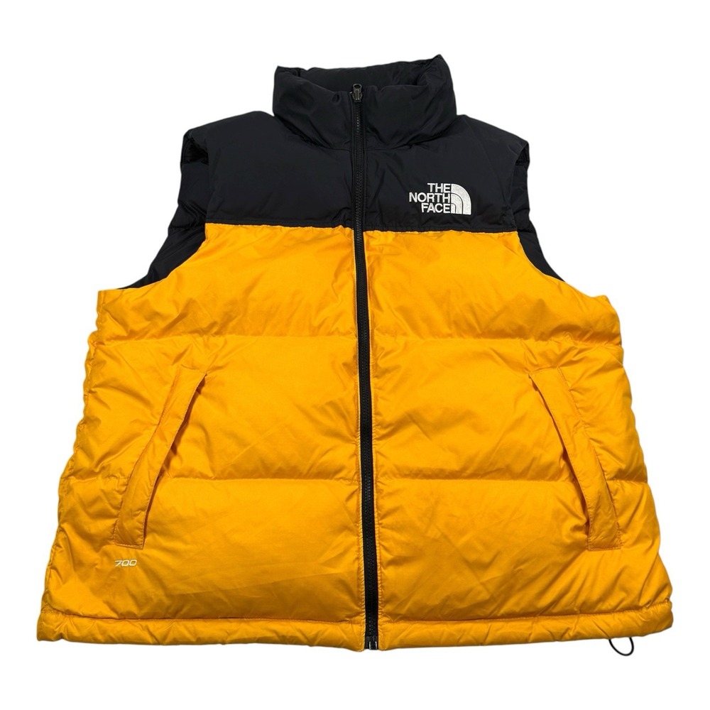 The North Face TNF 1996 Retro Nuptse Vest 700 Yellow Black Size Large